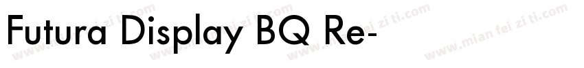 Futura Display BQ Re字体转换